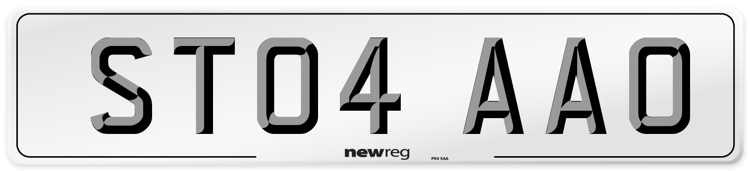 ST04 AAO Number Plate from New Reg